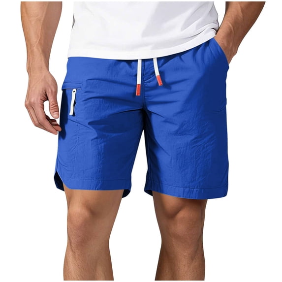 Besolor Running Shorts for Men Drawstring Elastic Waisted Lightweight Quick Dry Workout Athletic Beach Shorts with Multi Pockets(X-Large,Sky Blue)