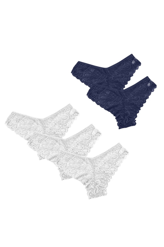 Seamless Underwear for Women No Show Lace Panties for Women 5 Pack Ladies Bikinis Panties Briefs