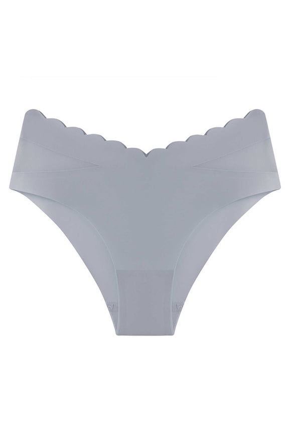 Seamless Underwear for Women Wavy Edges No Show Panties V-Waisted Stretch Ladies Breathable Hipster Briefs