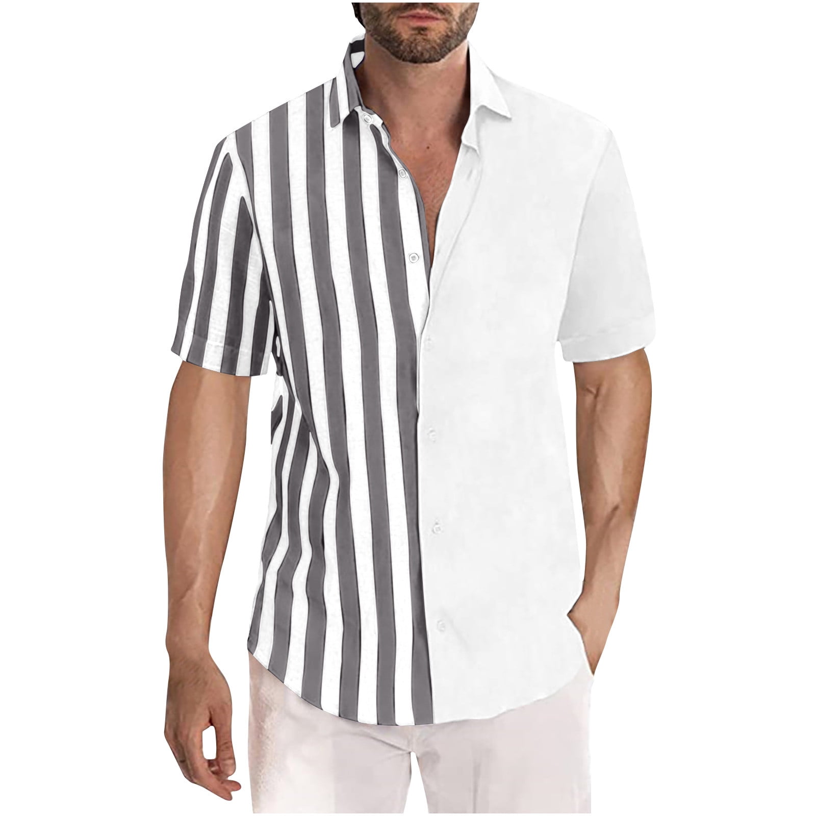 Men's Striped Shirt | Short-Sleeve