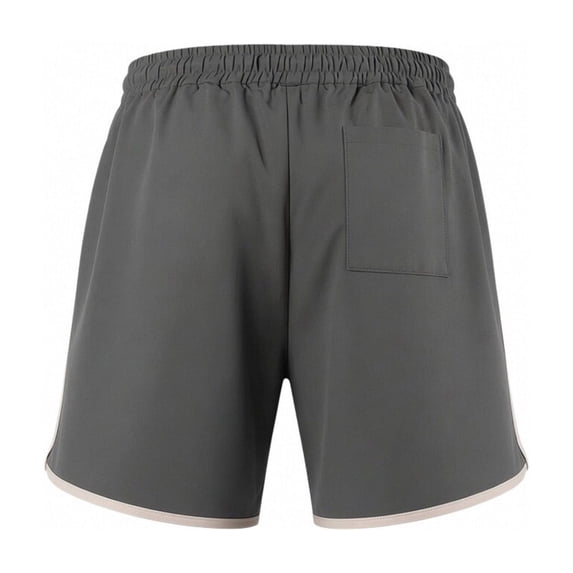 Besolor Shorts for Men Summer Color Block Elastic Waisted Wide Leg Lightweight Casual Fitness Running Shorts with Pockets(Small,Dark Gray)