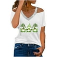 Besolor St Patricks Day Shirts for Women Shamrock Long Sleeve Cold