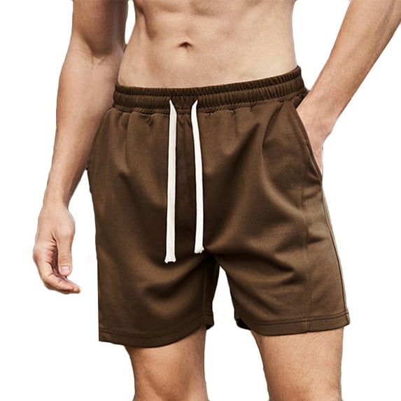 Besolor Summer Shorts for Men Casual Elastic Waist Drawstring Workout Sport Loungewear Shorts with Pockets