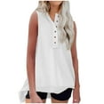 thumbnail image 1 of Besolor Summer Tank Tops for Women Crewneck Button down Sleeveless Shirts Casual Loose Ladies Trendy Blouse Tees, 1 of 6