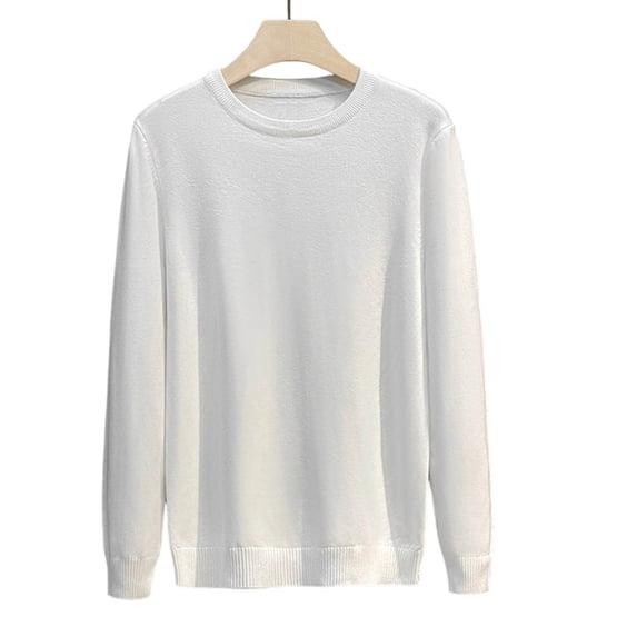Besolor Teen Boys Clothes Sweaters Fall Casual Knitted Crewneck Long Sleeve Shirts Loose Comfy Kids Pullover Tops(13-14 Years,White)