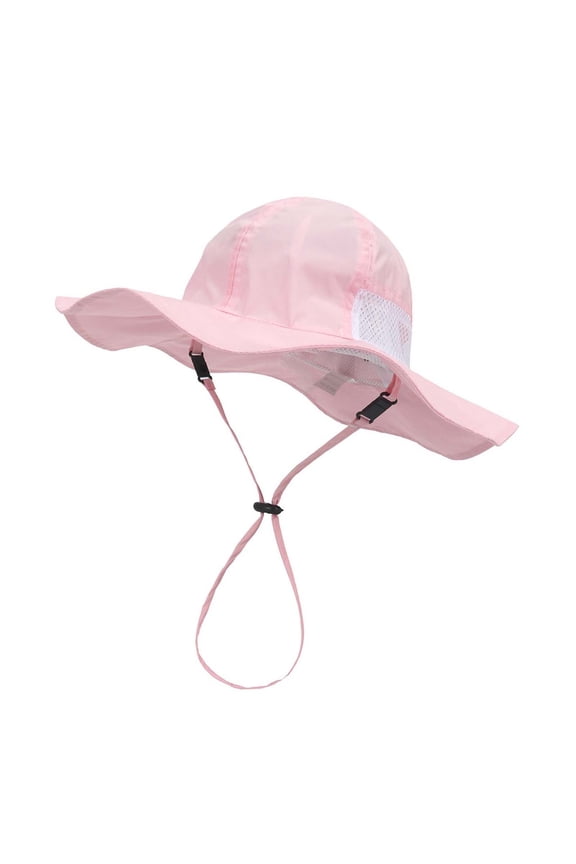 Toddler Baby Sun Hat Kids Summer UPF 50+ Adjustable Beach Outdoor Wide Brim Bucket Hats for Boys Girls