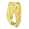 thumbnail image 1 of Besolor Toddler Boy Girl Sweatpants Cotton Elastic Waist Drawstring Joggers Kids Casual Sport Trousers with Pockets, 1 of 5