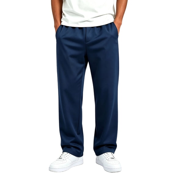Besolor Toddler Boys Clothes Sweatpants Elastic Waisted Straight Leg Pant Fall Fleece Warm Casual Workout Teen Jogger Trousers with Pocket(14-15 Years,Navy)