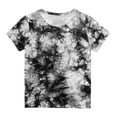 thumbnail image 1 of Besolor Toddler Boys Girls Summer Tops Kids Casual Tie-Dye Round Neck Short Sleeve T-Shirts Blouse 3-14 Years, 1 of 5