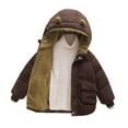 thumbnail image 1 of Besolor Toddler Boys Girls Winter Puffer Jackets Long Sleeve Zipper up Fleece Warm Lined Coats Cute Ear Hooded Clothes, 1 of 7
