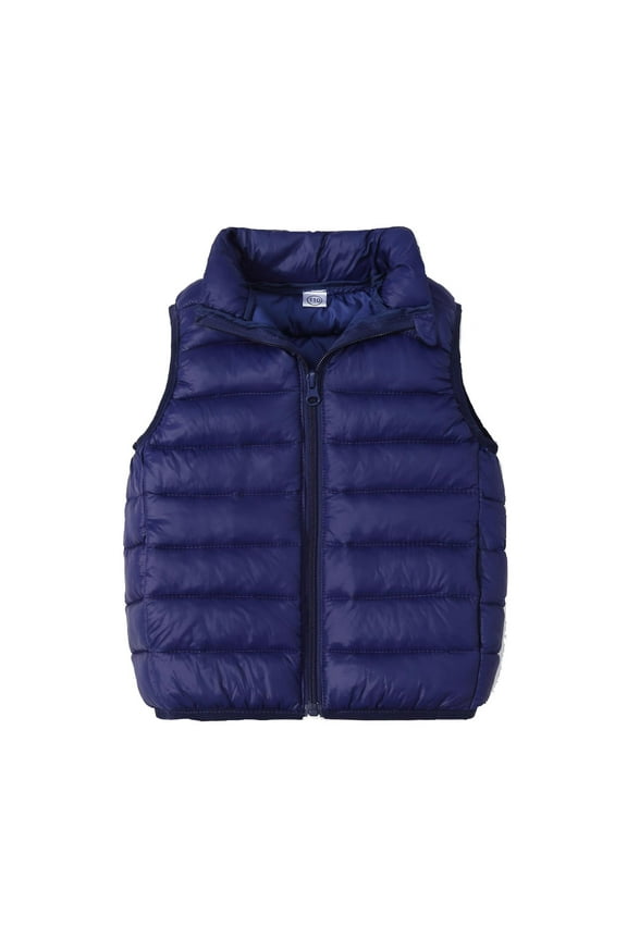 Toddler Boys Girls Winter Warm Puffer Jacket Vest Kids Windproof Zip up Sleeveless Coat Outwear Fall Winter Clothes