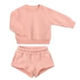 thumbnail image 1 of Besolor Toddler Girls Boys 2 Piece Outfits Casual Long Sleeve Pullover Sweatshirt and Shorts Sports Set Spring Fall Clothes, 1 of 6