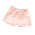 thumbnail image 1 of Besolor Toddler Infant Girl Boy Summer Shorts Casual Solid Color Elastic Waist Drawstring Cotton Shorts Baby Clothes, 1 of 4