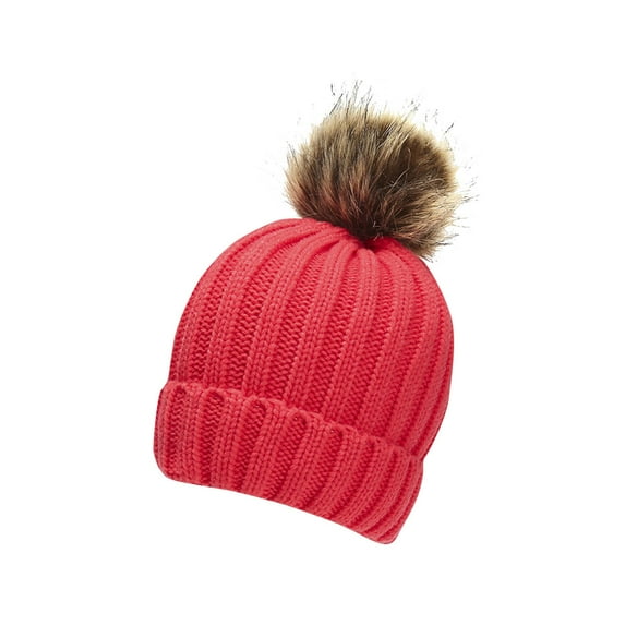 Besolor Toddler Kids Winter Beanie Hat, Children's Cute Warm Knit Thick Cap with Pom Pom for Boys Girls 4-12 Years