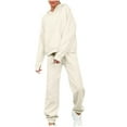 thumbnail image 1 of Besolor Two Piece Sweatsuit Sets for Women Oversized Hooded Sweatshirts Pullover Baggy Jogger Pants Tracksuits Fall Outfits, 1 of 5