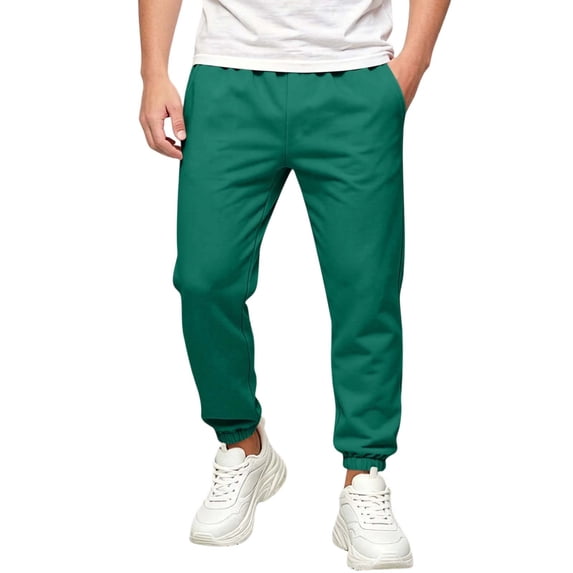 Besolor Unisex Boys Girls Cinch Bottom Sweatpants High Waist Elastic Drawstring Fall Winter Thick Warm Joggers Pants with Pocket(11-12 Years,Army Green)