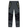 thumbnail image 1 of Besolor Unisex Boys Girls Clothes Fall Winter Ski Pants Fleece Keep Warm Windproof Waterproof Outdoor Hiking Pant with Zipper Pockets(7-8 Years,Dark Gray), 1 of 7