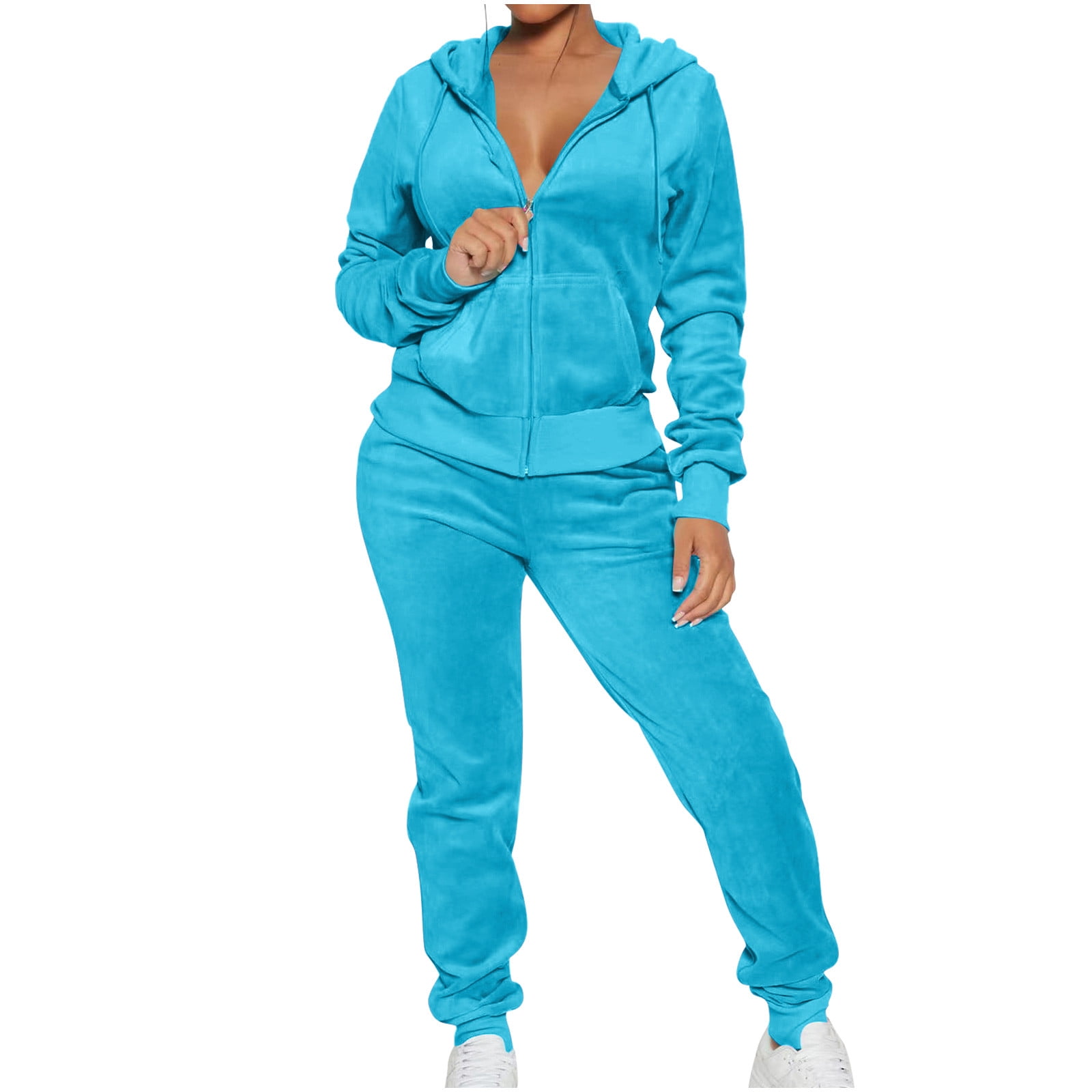 Besolor Velour Tracksuit Womens 2 Pieces Loungewear Joggers Outfits