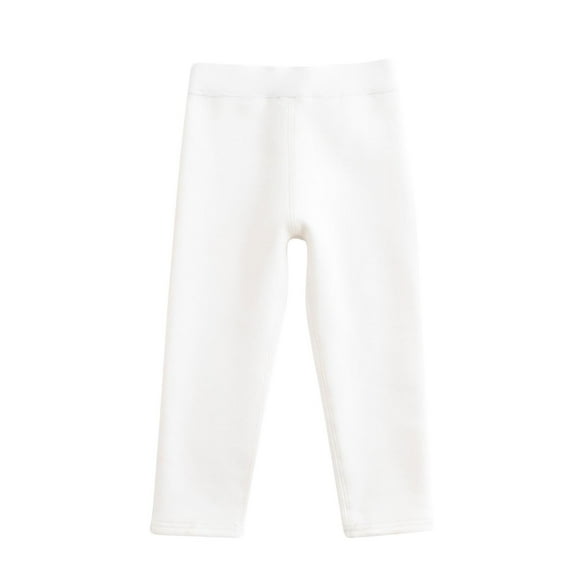 Besolor Winter Fuzzy Leggings for Girls Casual High Waisted Fleece Warm Bottomings Comfy Soft Trousers for Kids