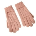 thumbnail image 1 of Besolor Winter Warm Gloves for Women, Thermal Cable Knit Elastic Cuff Gloves for Cold Weather, Touchscreen Fingers, 1 of 5
