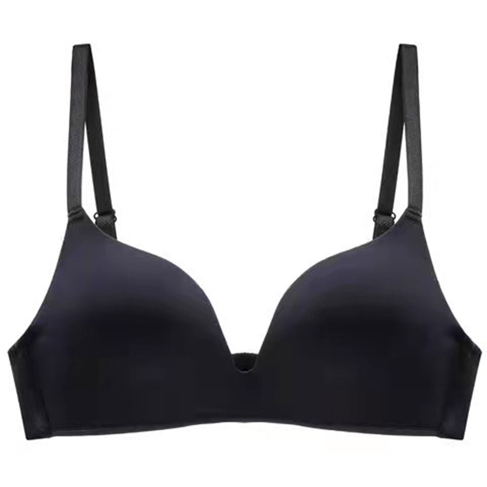 Besolor Wireless Push-Up Bra, Wirefree Bra with Plunge, Lift up T-Shirt Bra with Push-Up Cups