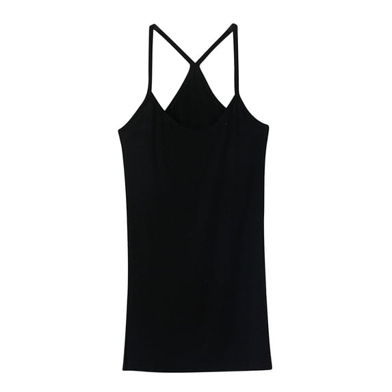 Besolor Women Camisoles Seamless Basic Stretch Cami with Y-Back Spaghetti Strap Tank Tops Workout Yoga Undershirt
