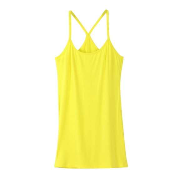 Besolor Women Camisoles Seamless Basic Stretch Cami with Y-Back Spaghetti Strap Tank Tops Workout Yoga Undershirt