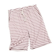 Besolor Women Pajama Shorts Comfy Lounge Bottom with Pockets Striped Sleepwear Drawstring Pj Bottoms Sleep Shorts