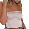 thumbnail image 1 of Besolor Women Spaghetti Straps Satin Cami Top Backless Summer Going out Camisole Tops Streetwear for Party Club, 1 of 6