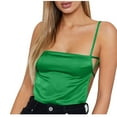 thumbnail image 1 of Besolor Women Spaghetti Straps Satin Cami Top Backless Summer Going out Camisole Tops Streetwear for Party Club, 1 of 6