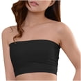 thumbnail image 1 of Besolor Women's Bandeau Tube Top Bras Seamless Stretchy Strapless Bra Comfort Versatile Basic Layering Bra, 1 of 4
