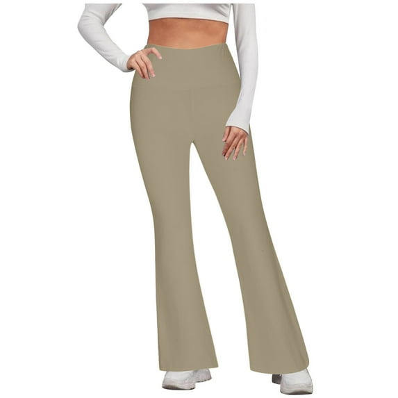 Besolor Women's Bootcut Flare Yoga Pants High Waisted Stretch Butt Lifting Athletic Workout Gym Bell Bottom Pants