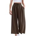 thumbnail image 1 of Besolor Women's Cropped Wide Leg Pants with Pockets Lightweight High Waisted Casual Loose Flowy Palazzo Lounge Trousers, 1 of 5