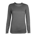 thumbnail image 1 of Besolor Women's Fall Tunic Tops Round Neck Long Sleeve Basic Blouse Solid Color Casual Loose Comfy Ladies Tee Shirts, 1 of 4