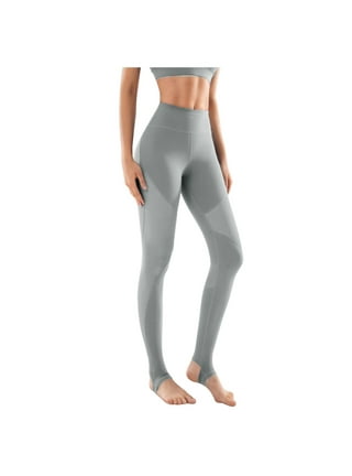 Besolor Womens Stirrup Leggings Tights Gym Yoga Workout Pants High Waist  Stretchy Knit Ribbed Sports Pants 