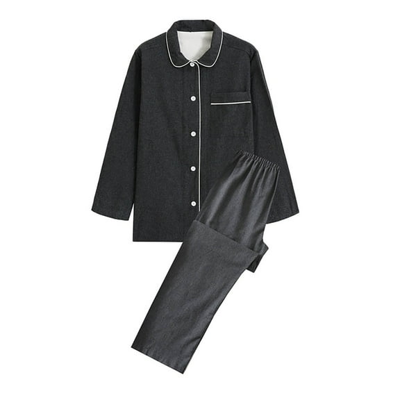 Besolor Women's Pajamas 2 Piece Outfits Casual Long Sleeve Lapel Button down Shirts and Pants Lounge Sets Sleepwear Pjs