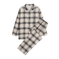 thumbnail image 1 of Besolor Women's Pajamas 2 Piece Outfits Casual Long Sleeve Lapel Button down Shirts and Pants Lounge Sets Sleepwear Pjs, 1 of 2