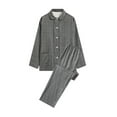 thumbnail image 1 of Besolor Women's Pajamas 2 Piece Outfits Casual Long Sleeve Lapel Button down Shirts and Pants Lounge Sets Sleepwear Pjs, 1 of 2