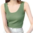 thumbnail image 1 of Besolor Women's Plus Size Tank Tops Ribbed Scoop Neck Sleeveless Basic Tees Casual Solid Color Summer Shirts, 1 of 3