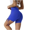 thumbnail image 1 of Besolor Women's Scrunch Yoga Biker Shorts Seamless High Waisted Drawstring Butt Lifting Gym Compression Short Leggings, 1 of 2