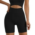 thumbnail image 1 of Besolor Women's Seamless Biker Shorts Ribbed High Waist Stretchy Short Leggings Athletic Workout Yoga Gym Shorts, 1 of 3
