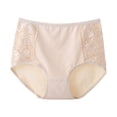 thumbnail image 1 of Besolor Women's Seamless Cotton Underwear Lace High Waisted Ladies No Show Panties Soft Breathable Stretch Hipster Briefs, 1 of 3