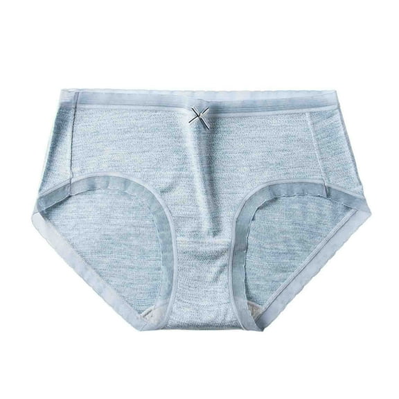 Besolor Women's Seamless Cotton Underwear Lace Mid Waist Stretch No Show Panties Soft Girls Breathable Hipster Briefs
