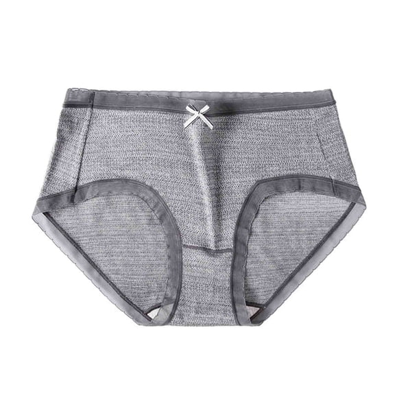 Besolor Women's Seamless Cotton Underwear Lace Mid Waist Stretch No Show Panties Soft Girls Breathable Hipster Briefs