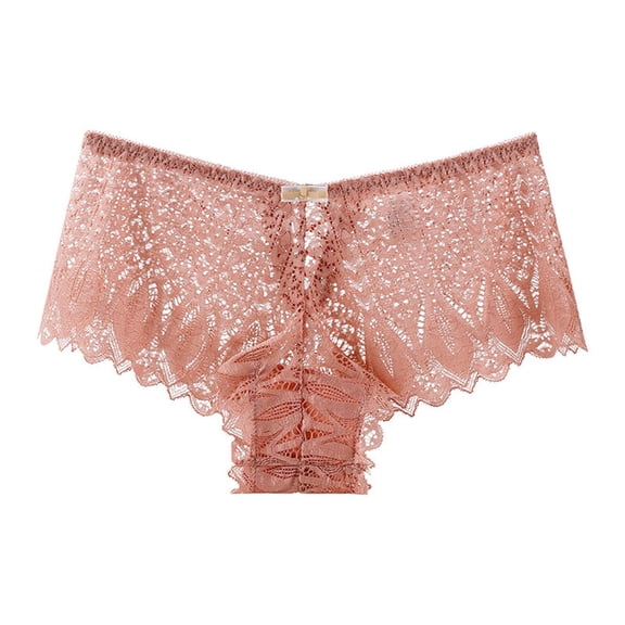 Besolor Women's Seamless Lace Underwear Mid Rise Hollow out Stretch Panties Soft Breathable Hipster Briefs