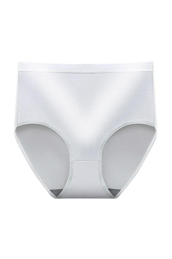 Women's Seamless Underwear Briefs High Waisted Leak-Proof No Show Panties Stretch Breathable Ladies Hipsters