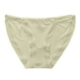 thumbnail image 1 of Besolor Women's Silk Seamless Underwear Lace Mid Waist Stretch No Show Panties Ladies Soft Breathable Hipster Briefs, 1 of 3