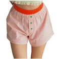 thumbnail image 1 of Besolor Women's Striped Pajama Shorts Elastic Waist Button Front Casual Comfy Summer Bottoms Sleepwear, 1 of 5