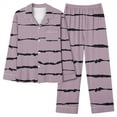 thumbnail image 1 of Besolor Women's Striped Pajamas Long Sleeve Button down Shirts and Pants Sets 2 Piece Outfits Sleepwear Plus Size Pjs Pink, 1 of 2