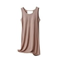 thumbnail image 1 of Besolor Women's Summer Nightgown Casual Soft Crew Neck Sleeveless Sleepshirt Solid Color Pajama Dress Sleepwear, 1 of 3
